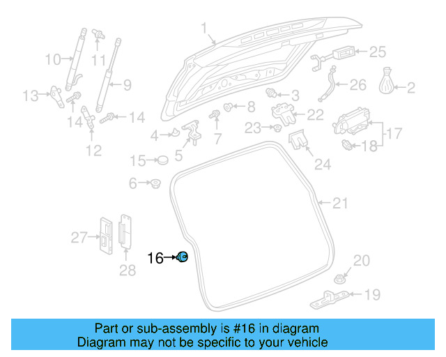 Lift Gate Plug 1K8-827-951 - View 7