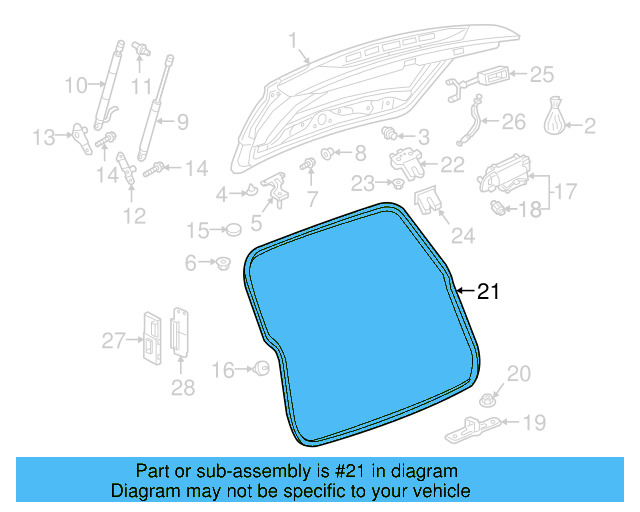 Lift Gate Weather 5NA-827-705-A-9B9 - View 5