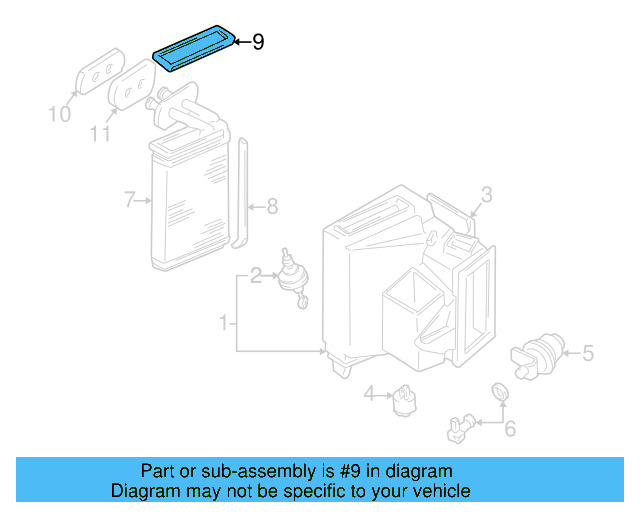 Heater Core Gasket 1H0-819-019 - View 18