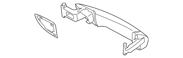 Handle, Outside (Unpainted) 3c0837206gru - View 3