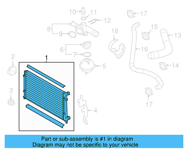 Auxiliary Radiator 5Q0-121-253-H - View 6