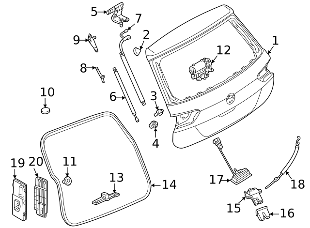 Lift Gate Plug 1K8-827-951