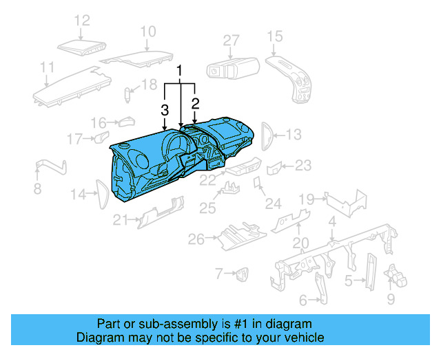 Instrument Panel 1C1-857-001-E-2AQ - View 6