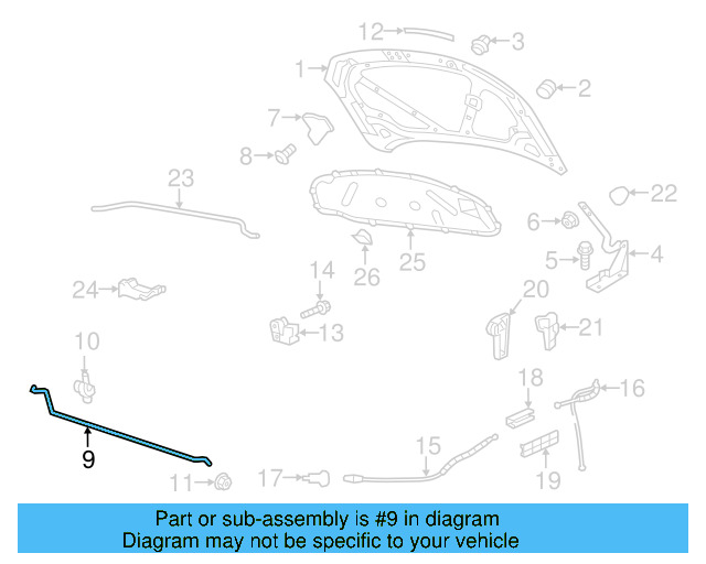 Support Rod 5C6-823-361-E-9B9 - View 5