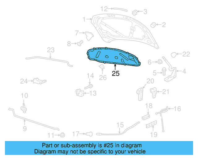 Hood Release Handle Bracket 6R1-823-633 - View 8