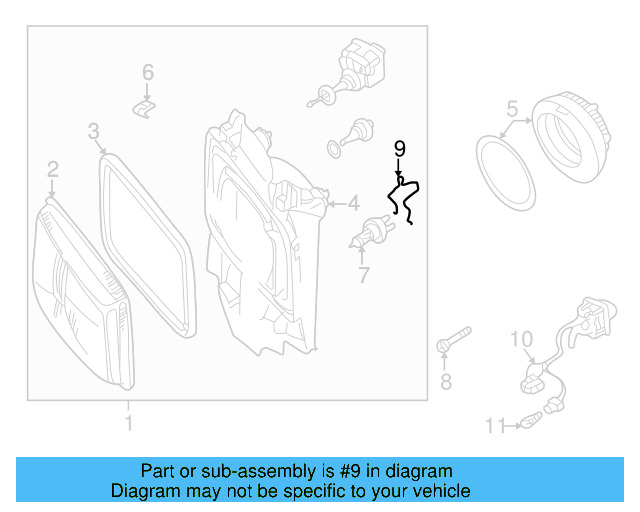 Headlamp Bulb Retainer Clip 701-941-160 - View 4