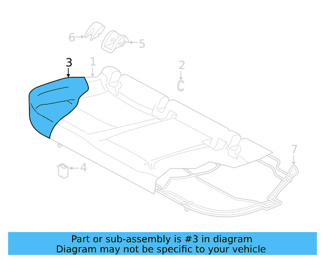 Seat Cushion Pad 3G8-885-319-D - View 3