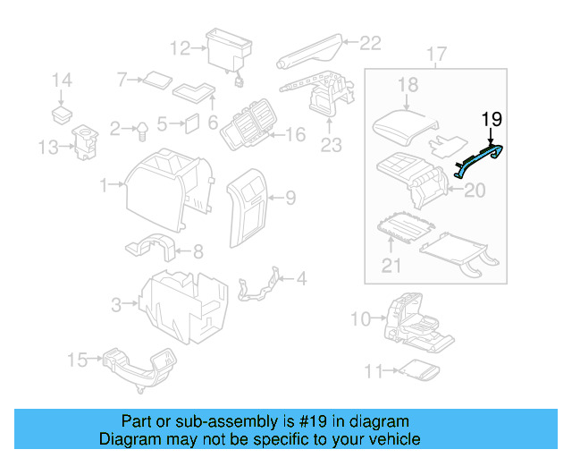 Console Armrest Cover 1K0-864-250-9B9 - View 11