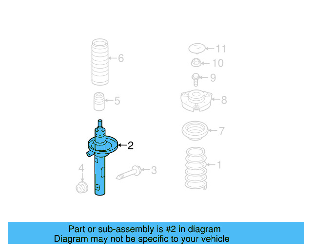 Suspension Strut 5C0-413-031-AH - View 6