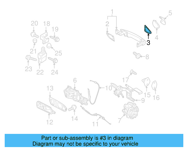 Handle, Outside Packing 3C0-839-210-B - View 3