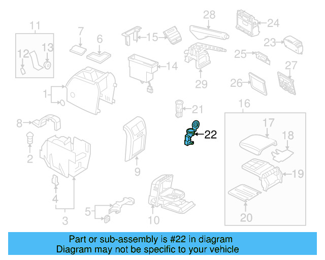 12 Volt Accessory Power Outlet Housing 1K0-919-341-B - View 25