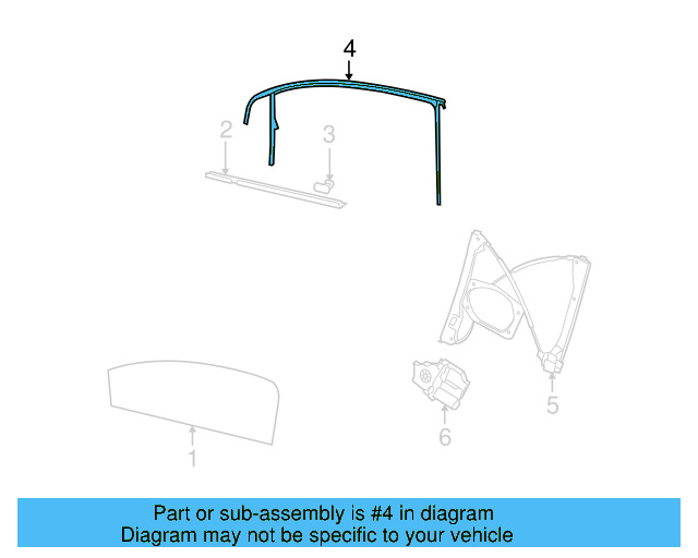 Window Guide 1K3-837-432-D-5AP - View 5