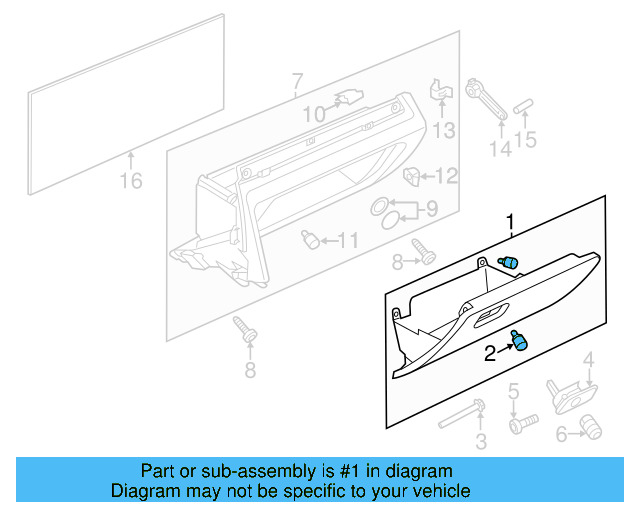 Glove Box 561-857-101-B-92W - View 3