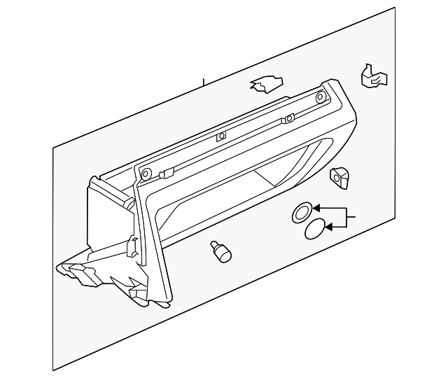 Glove Box Frame 561-857-114-C-92W - View 2