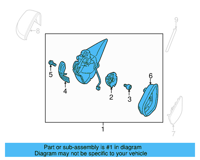 Mirror Housing 5C5-857-507-M-9B9