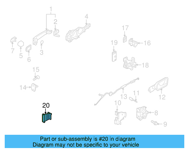 Door Check Cover 1K0-959-843-C - View 17