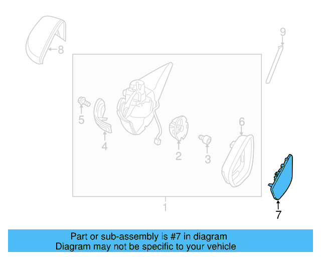 Mirror Glass 5C6-857-522-Q