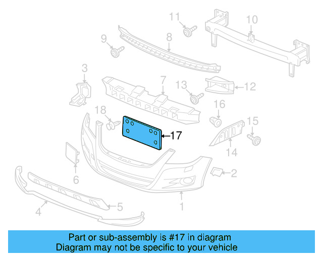 License Bracket 5N0-807-287-9B9 - View 5