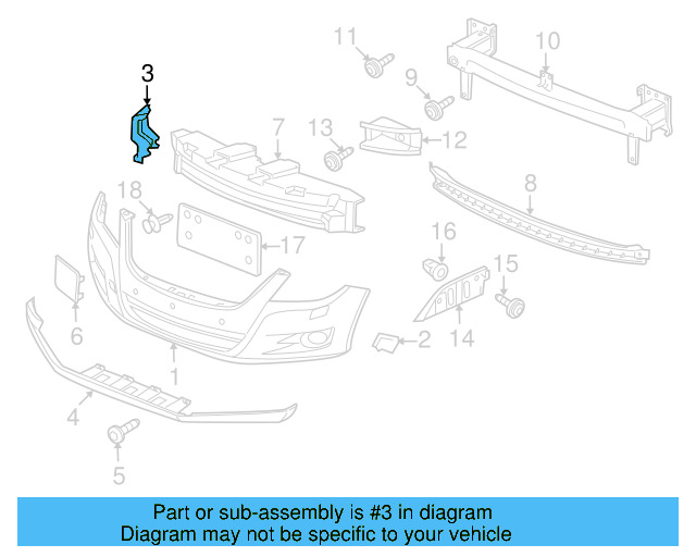 Bumper Cover Side Support 5N0-807-941 - View 6