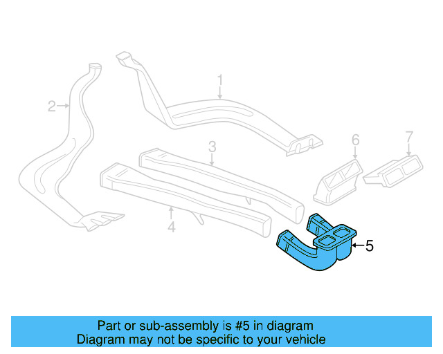 Rear Duct 7P0-819-870 - View 3