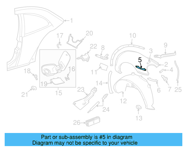 Fender Retainer Plate 1C0-821-257-AS - View 4