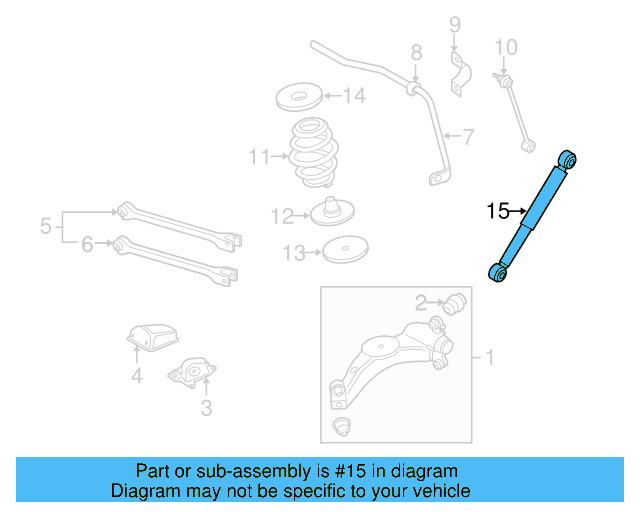 Shock Absorber 1J0-512-011-BT - View 3