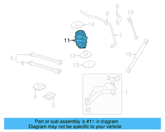 Coil Spring 1J0-511-115-DP - View 3