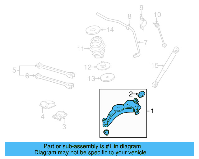 Trailing Arm 1J0-505-223-M - View 3