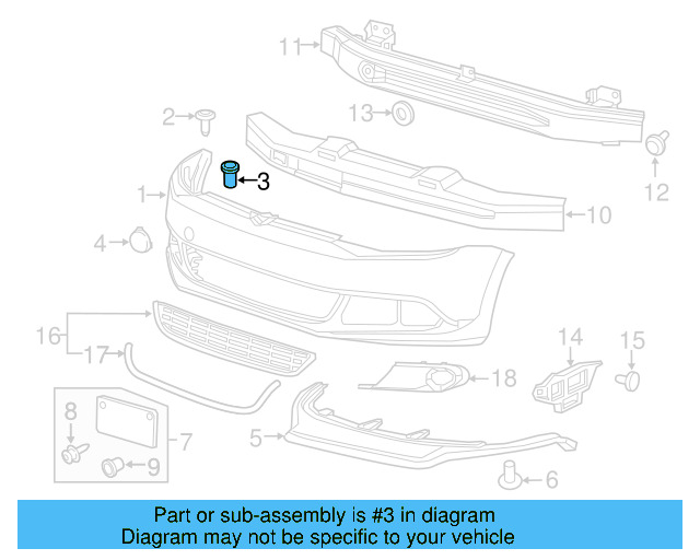 Fender Liner Nut WHT-004-694 - View 30