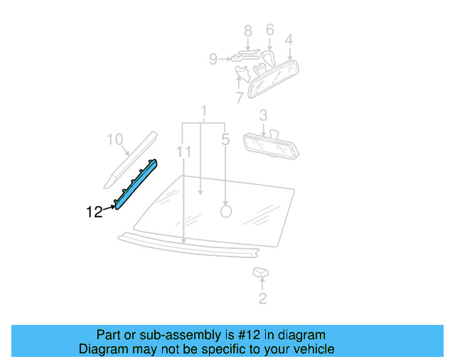Reveal Molding Retainer Strip 3B0-854-542-B41 - View 4