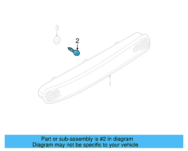 High Mount Lamp Screw N-014-122-17 - View 7