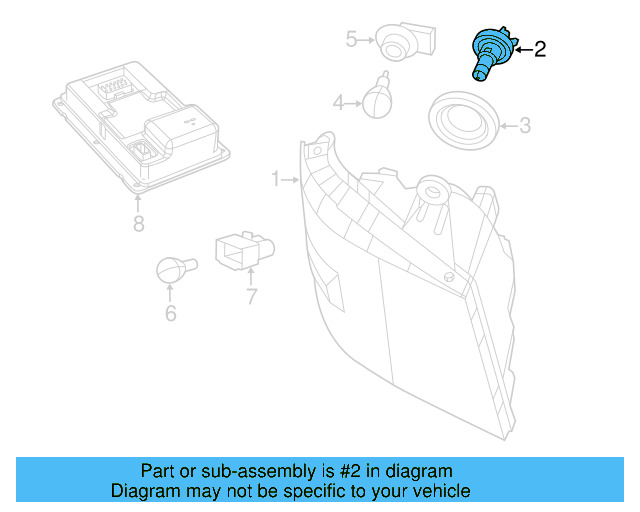 Headlamp Bulb 7B0-941-101 - View 2