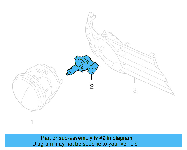 Fog Lamp Bulb 7B0-943-101 - View 3