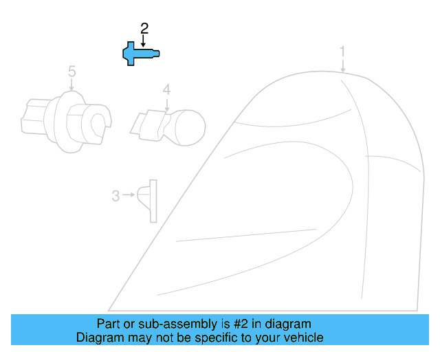 Tail Lamp Screw WHT-004-446-A - View 3