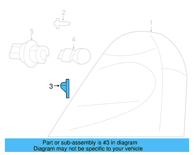 Tail Lamp Retainer 7B0-945-621 - View 3