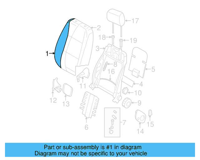 Seat Back Cover 3C0-881-806-NL-SWT - View 3