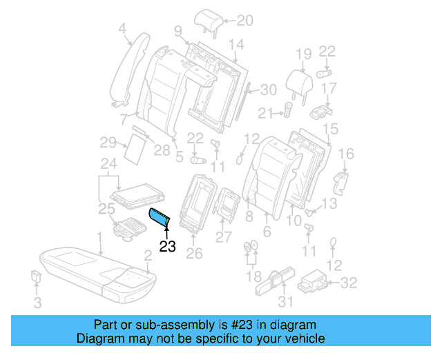 Seat Back Pad 3C0-885-776-B - View 9