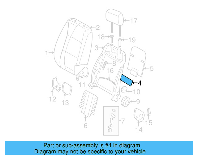 Seat Back Panel 3C0-881-085 - View 16