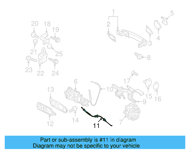 Opener Cable 3C8-837-017-A - View 8