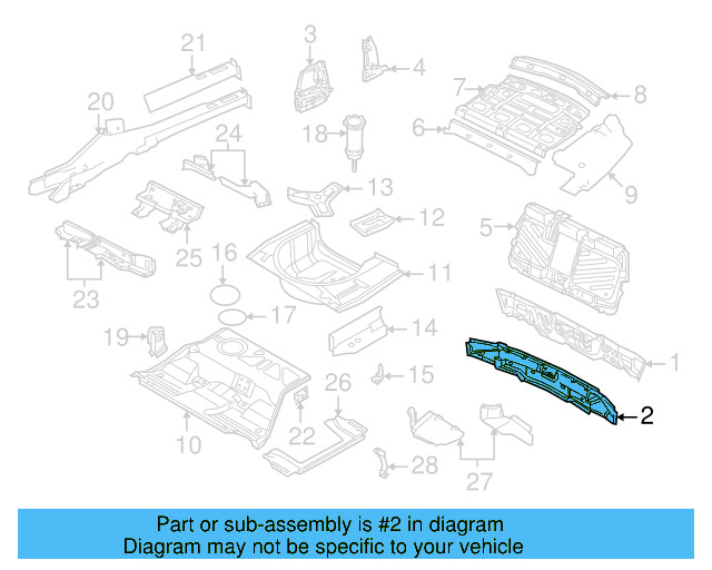 Rear Body Panel 3B5-813-301-A - View 4