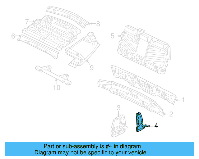 Tail Lamp Pocket Reinforcement 3B9-813-332-B - View 12