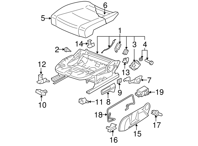 Adjust Handle Retainer Clip 1K0-881-449 - View 6