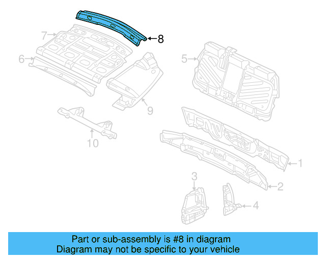 Package Tray Support 3B5-813-525-A - View 6