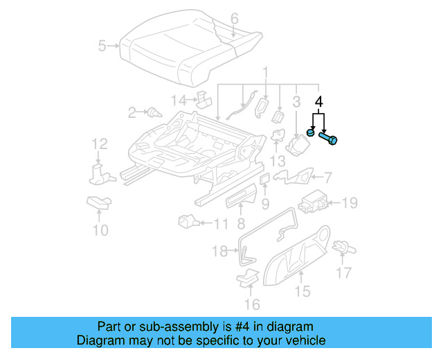 Height Adjuster Hardware Kit 1K0-898-053 - View 8
