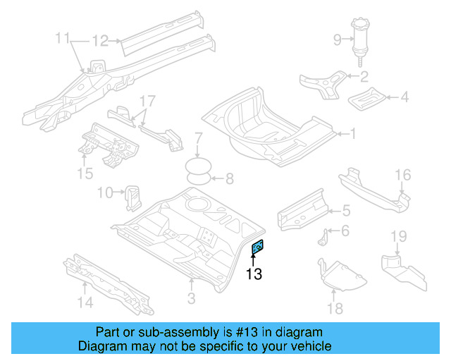 Floor Pan Reinforcement 8E0-802-715-A - View 4