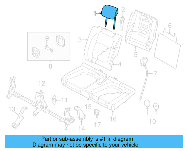 Headrest 5C5-885-901-G-CIV