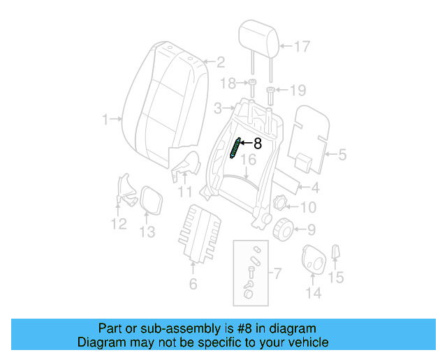 Recline Knob 1J0-881-671-H-31X