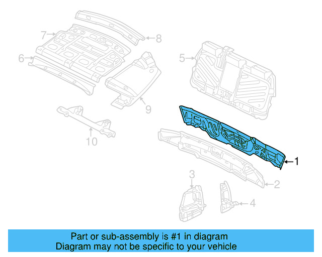 Rear Body Panel 3B0-813-341-F - View 11