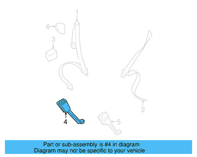 Seat Belt Receptacle 1Y0-857-739-FSN