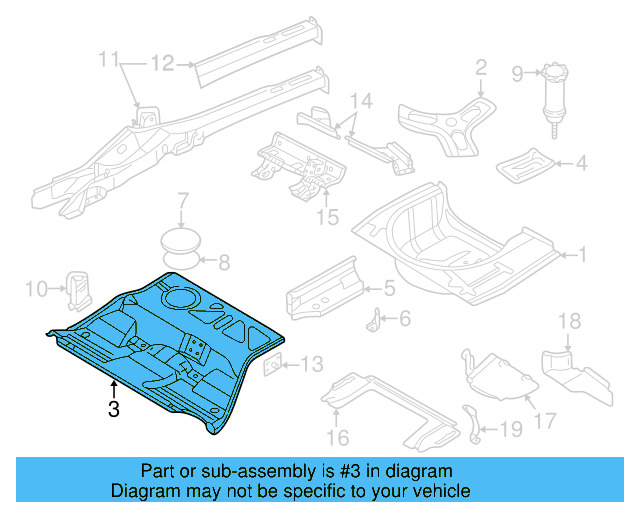 Floor Pan 3B0-803-093-F - View 11